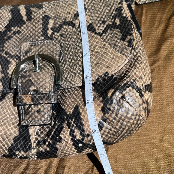 Coach Crossbody Python Soho Flap Brown And Black Purse Handbag Snake Skin Rare - Picture 9 of 9